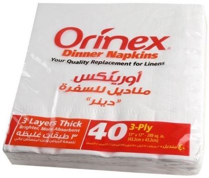 Picture of Napkin for Food Orinex 40 Pcs in 3 slit
